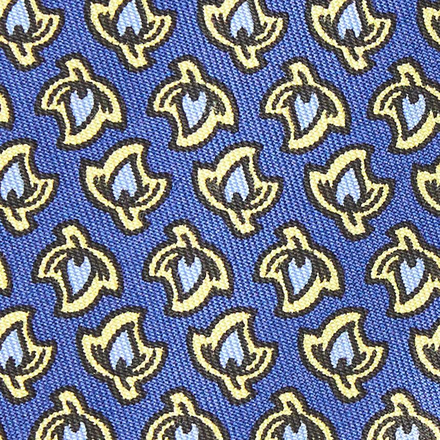 CRAVATTA IN SETA BLU MEDIO