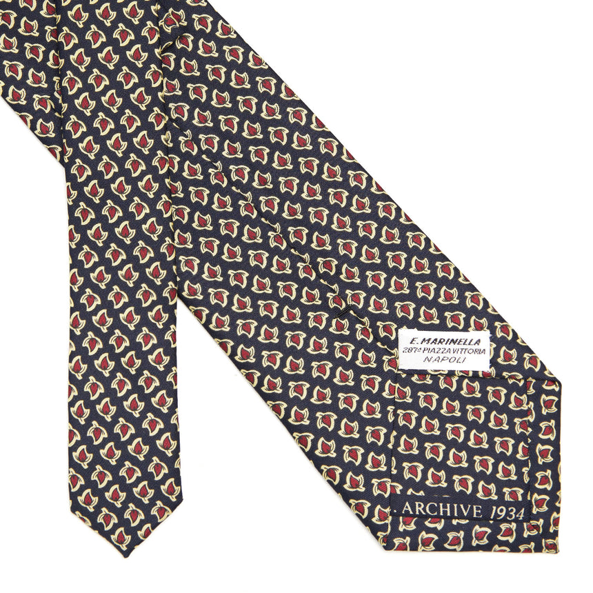 CRAVATTA IN SETA BLU SCURO