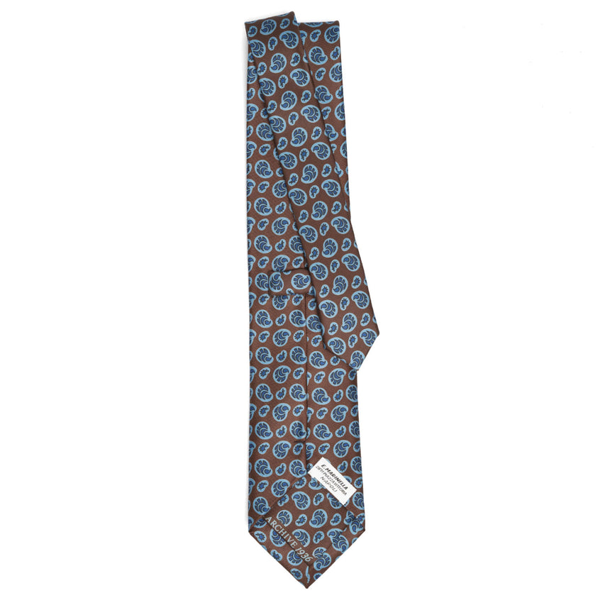 DARK BROWN SILK TIE