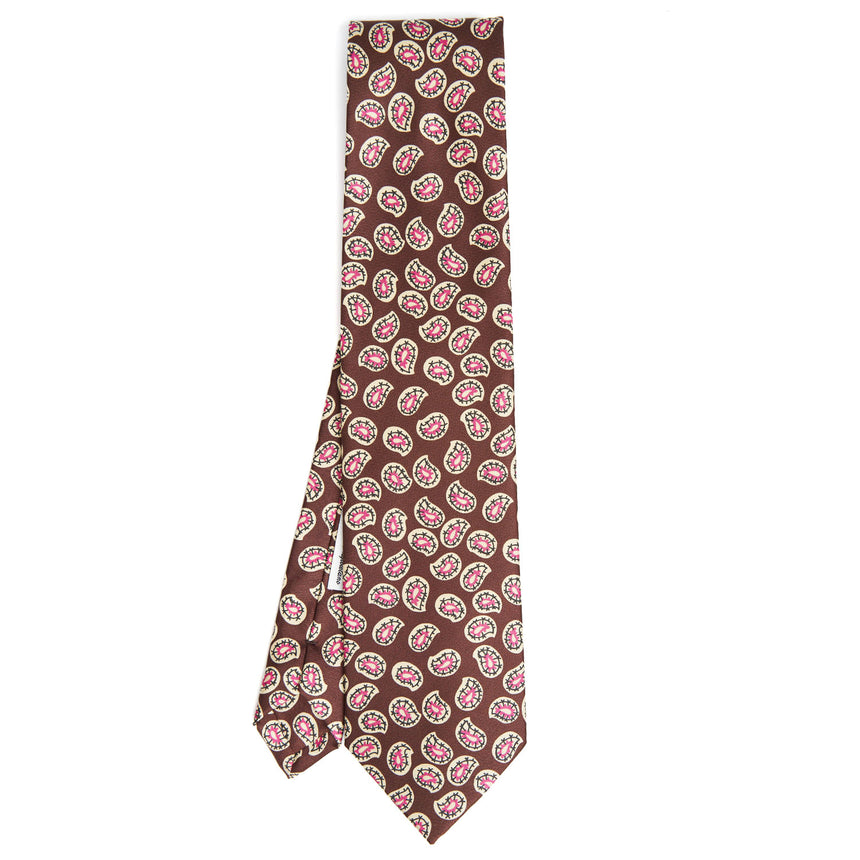 DARK BROWN SILK TIE