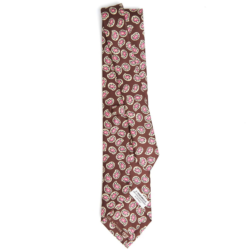 DARK BROWN SILK TIE