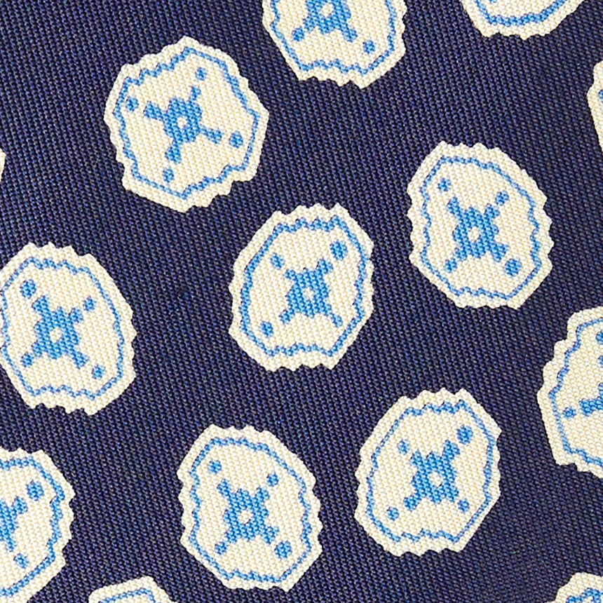 DARK BLUE SILK TIE
