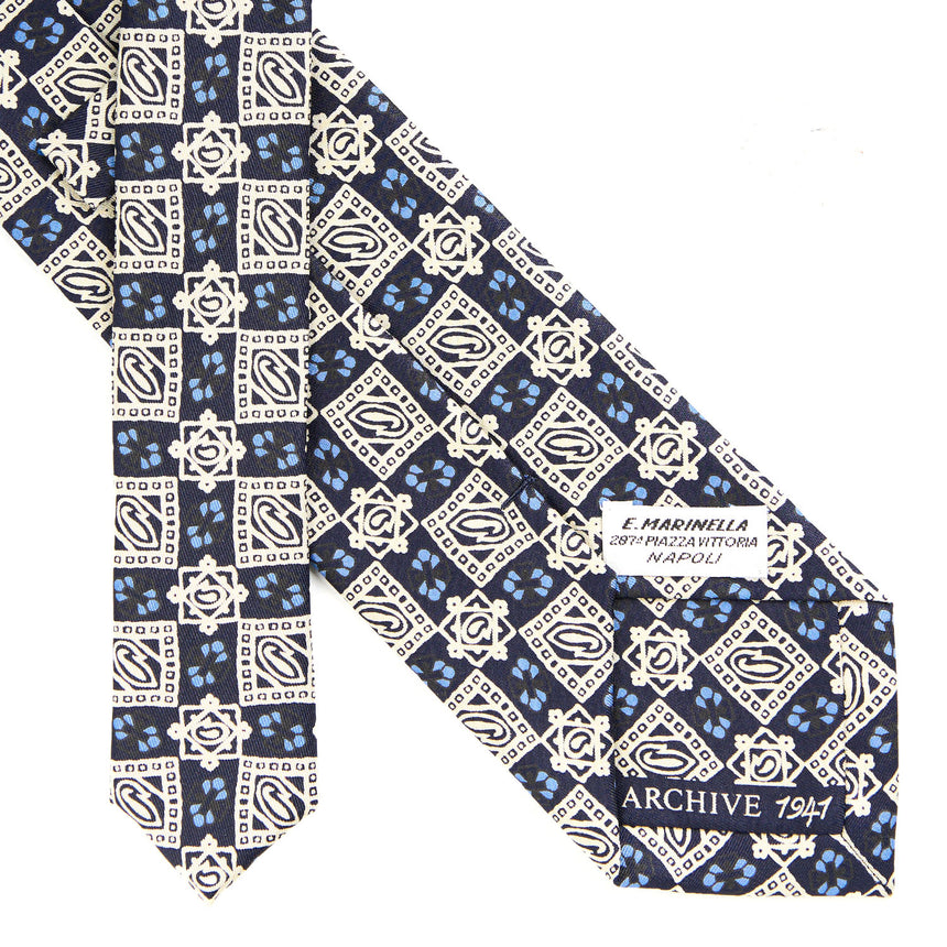 CRAVATTA IN SETA BLU SCURO