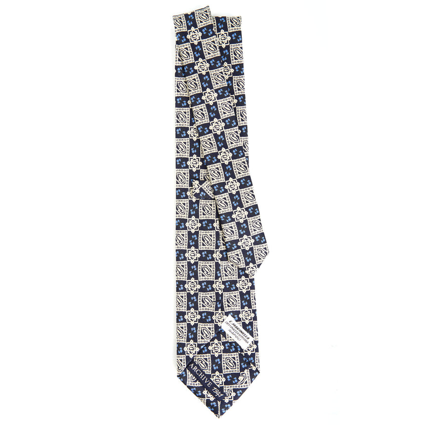 CRAVATTA IN SETA BLU SCURO