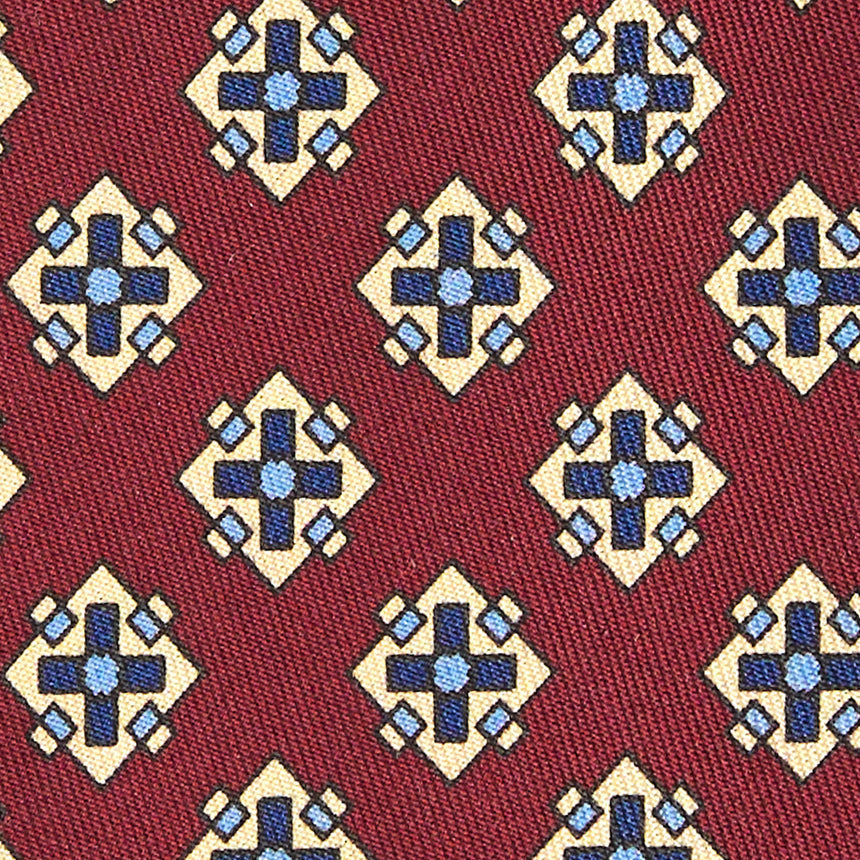CRAVATTA IN SETA BORDEAUX