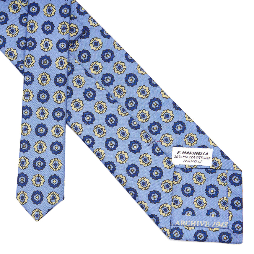 CRAVATTA IN SETA AZZURRO POLVERE