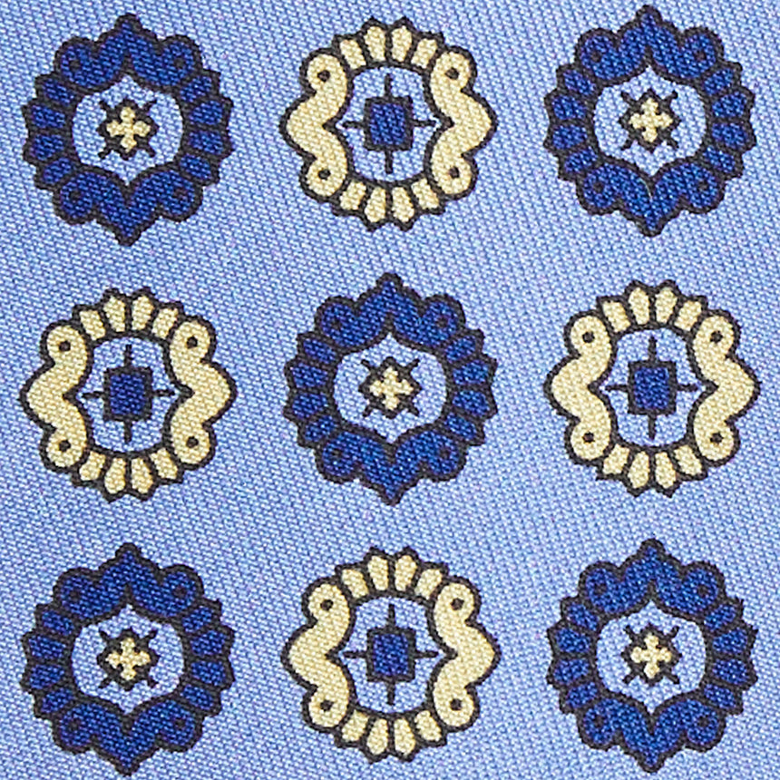 CRAVATTA IN SETA AZZURRO POLVERE