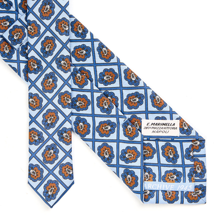 CRAVATTA IN SETA AZZURRA