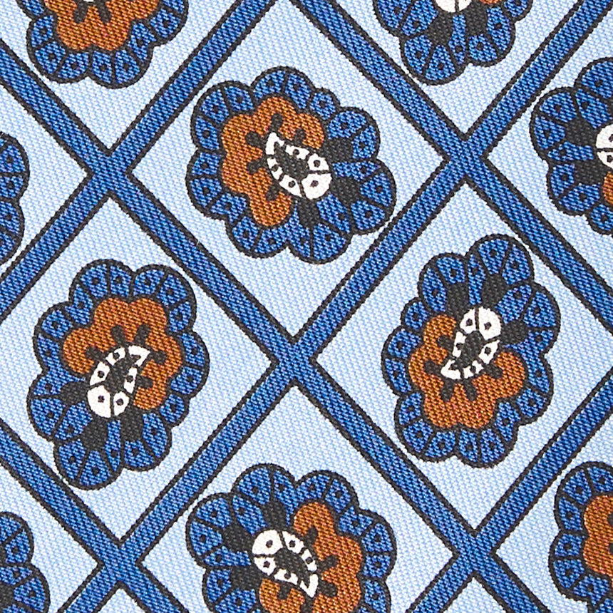 CRAVATTA IN SETA AZZURRA