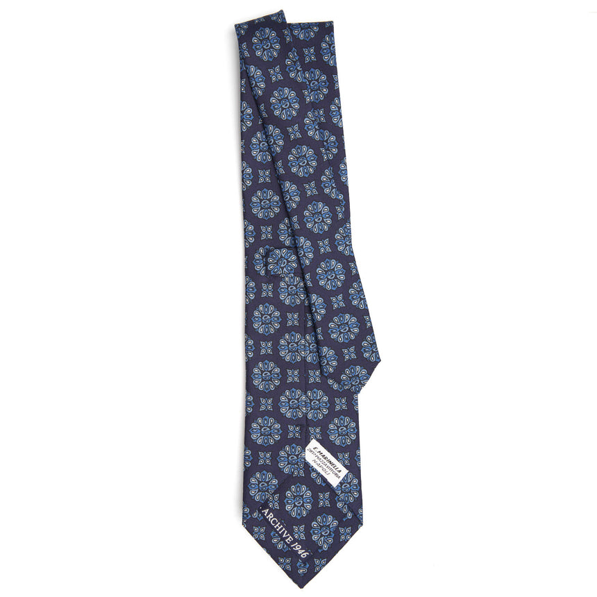 DARK BLUE SILK TIE