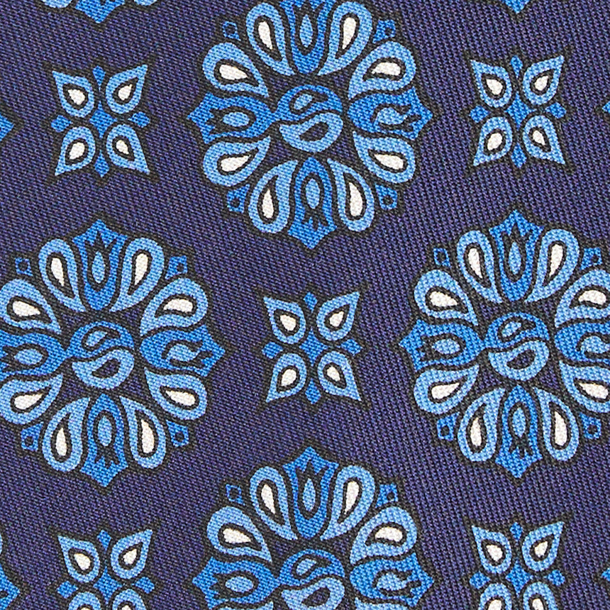 DARK BLUE SILK TIE