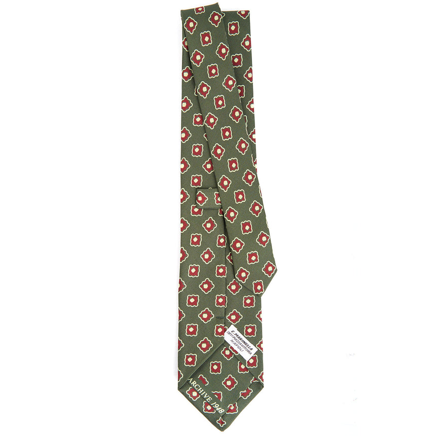 OLIVE GREEN SILK TIE