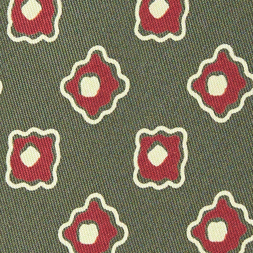 OLIVE GREEN SILK TIE