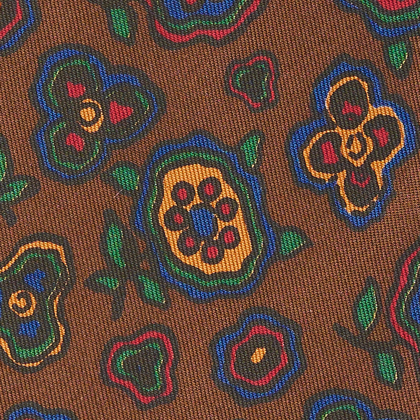 DARK BROWN SILK TIE