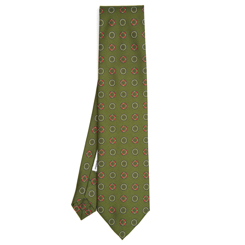 OLIVE GREEN SILK TIE