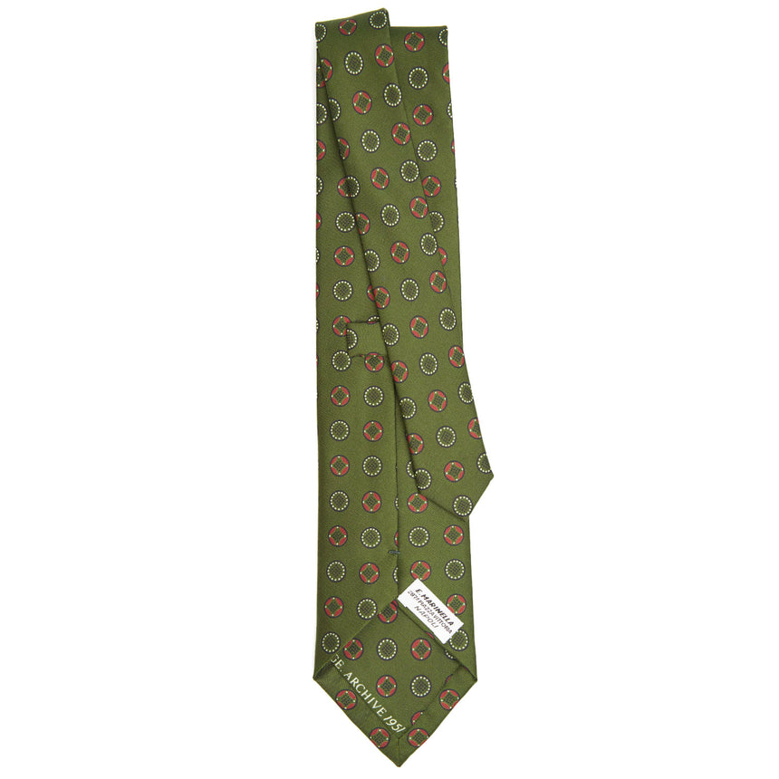 OLIVE GREEN SILK TIE