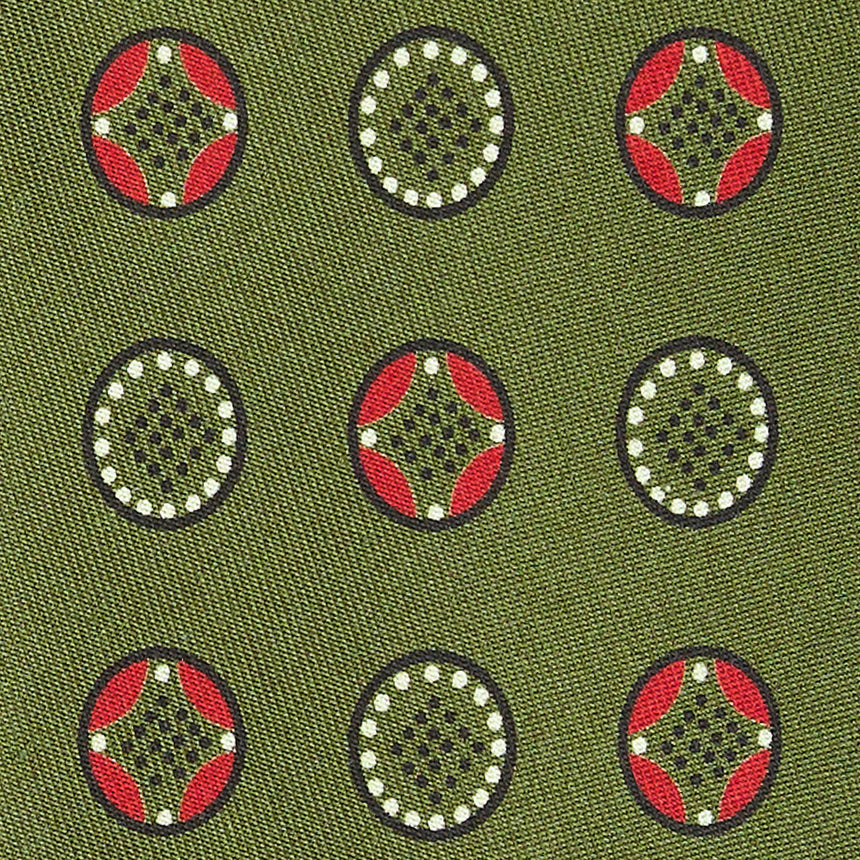 OLIVE GREEN SILK TIE