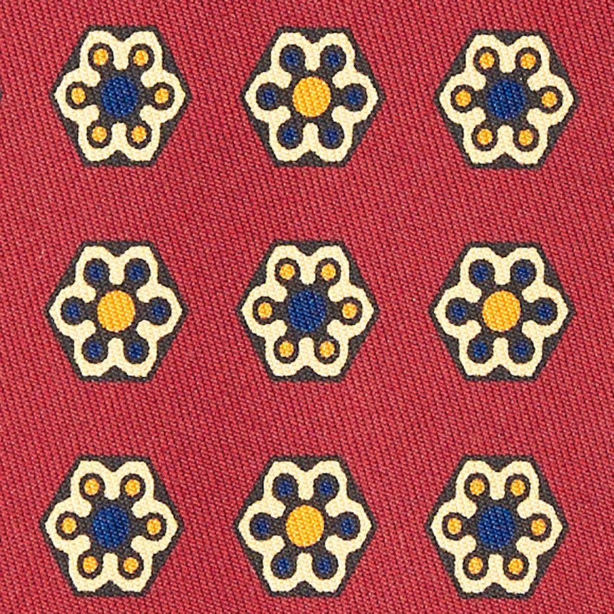 CRAVATTA IN SETA BORDEAUX