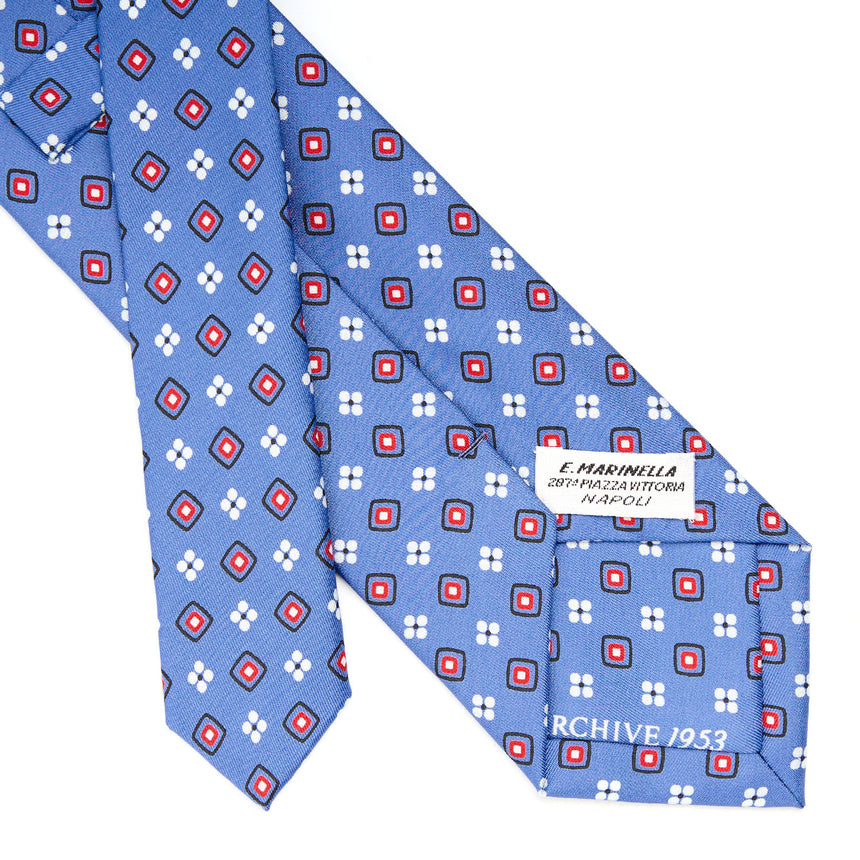 CRAVATTA IN SETA AZZURRO POLVERE