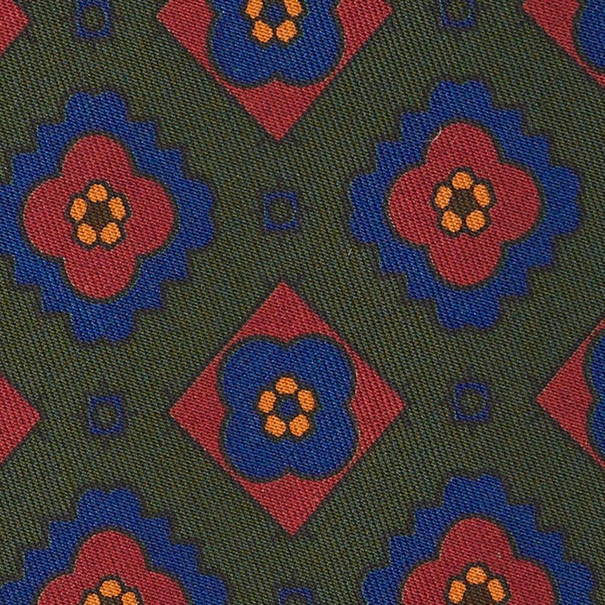 OLIVE GREEN SILK TIE