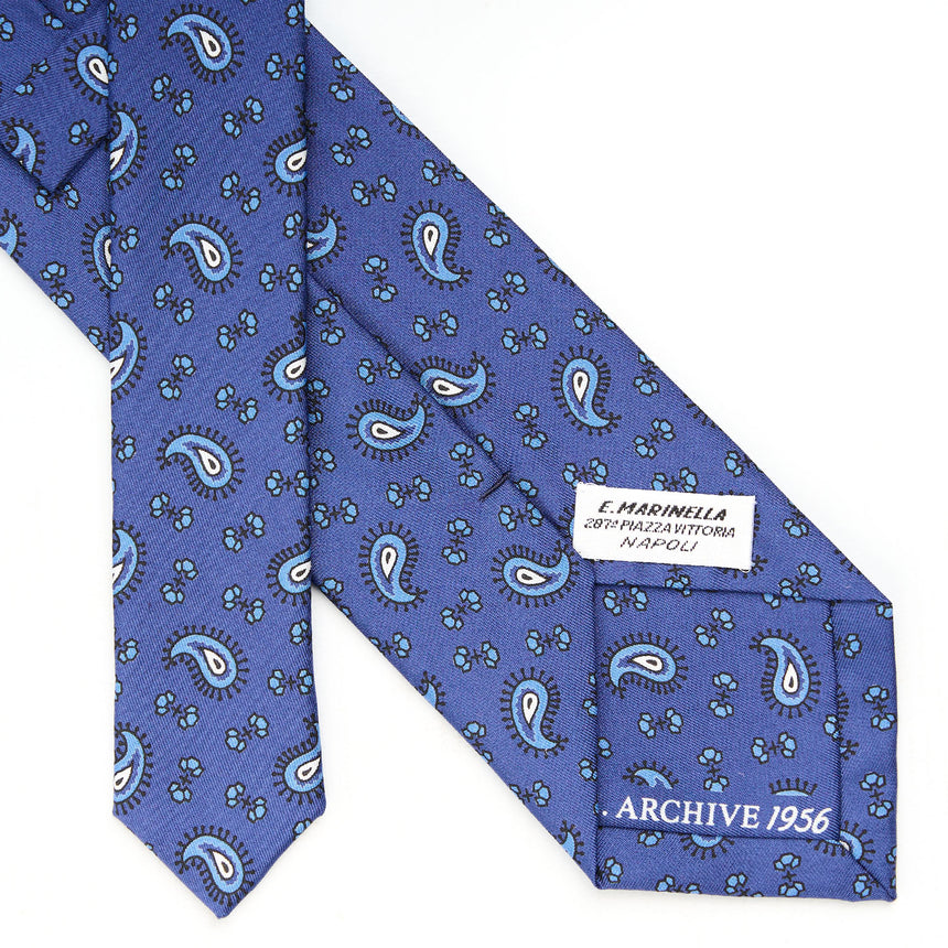 CRAVATTA IN SETA BLU