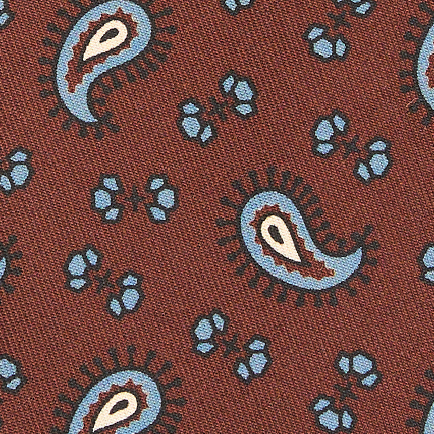 CRAVATTA IN SETA MARRONE SCURO