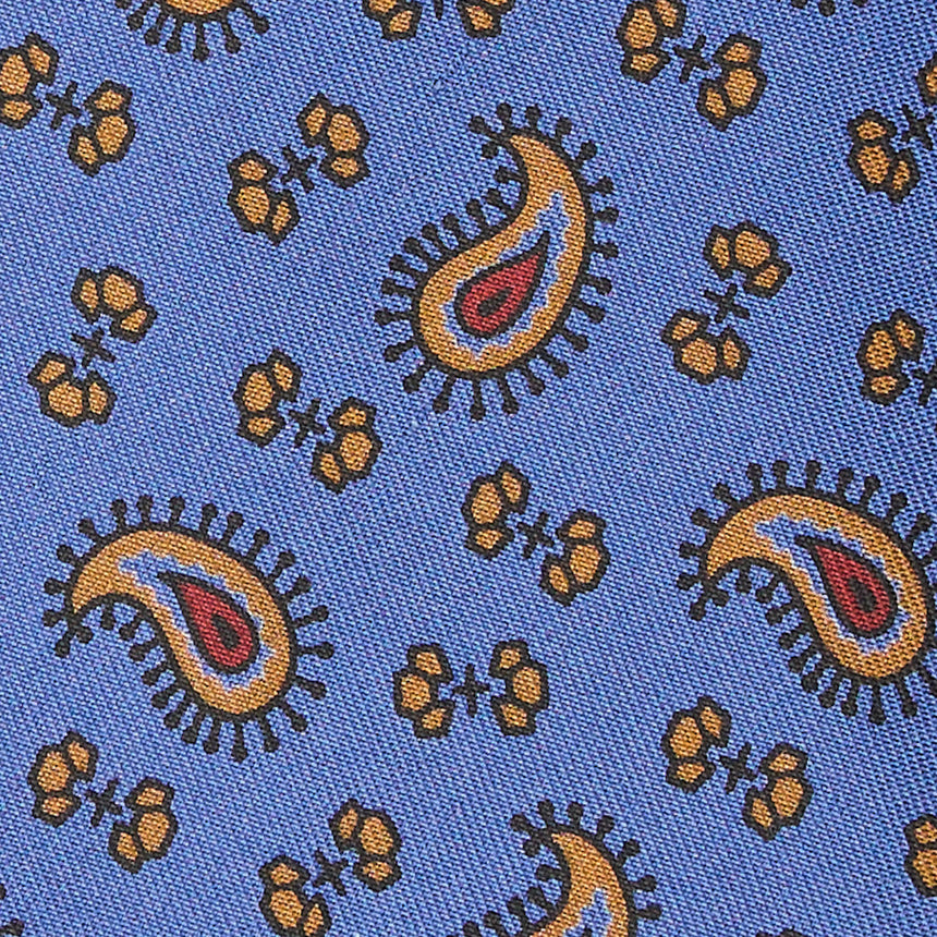 CRAVATTA IN SETA AZZURRO POLVERE