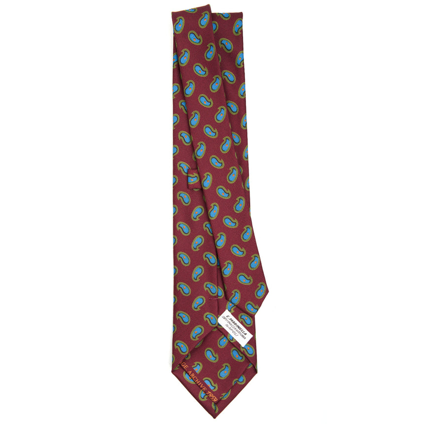 BURGUNDY SILK TIE