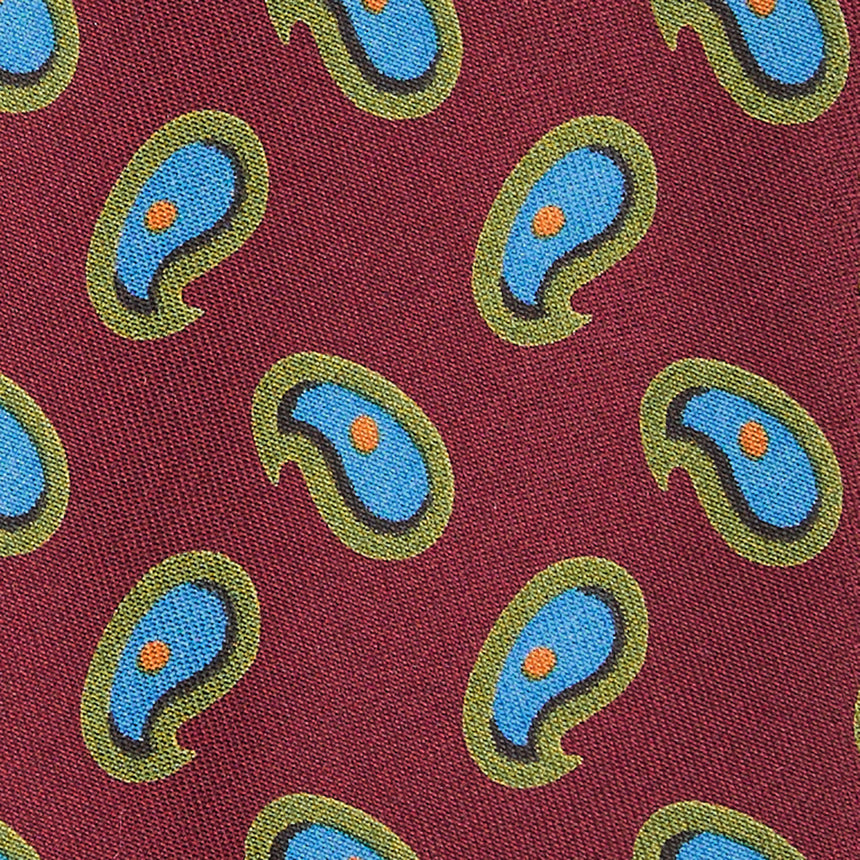 BURGUNDY SILK TIE