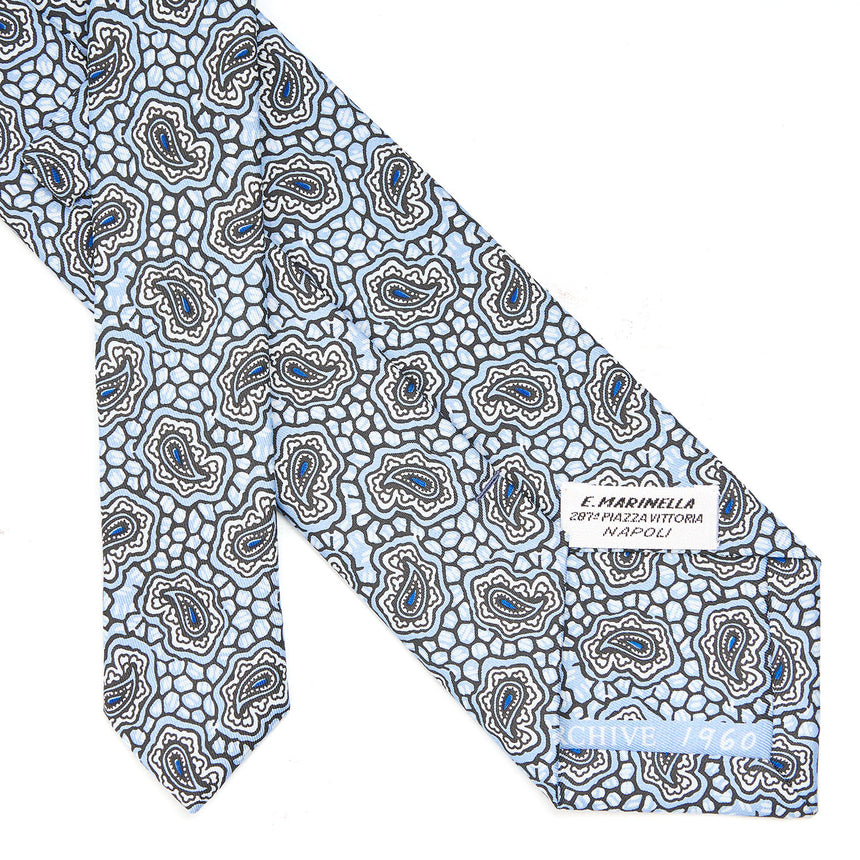 CRAVATTA IN SETA AZZURRA