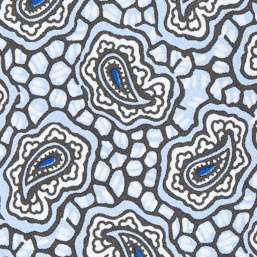 CRAVATTA IN SETA AZZURRA