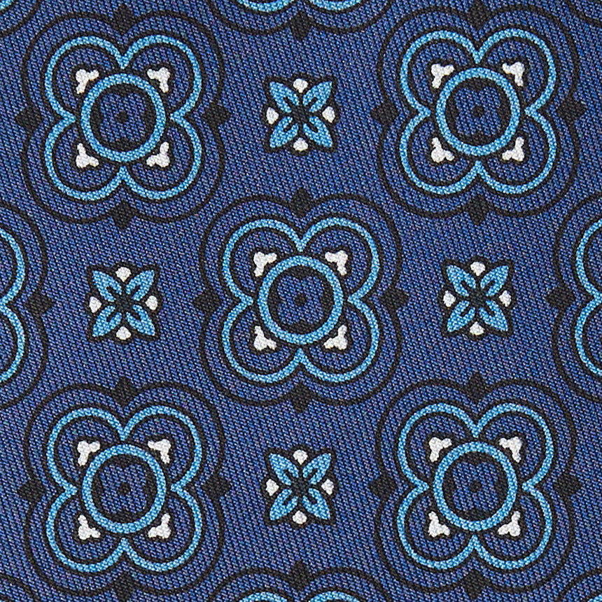 CRAVATTA IN SETA BLU MEDIO