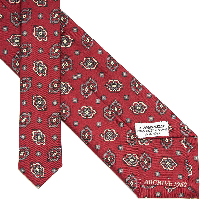 CRAVATTA IN SETA BORDEAUX