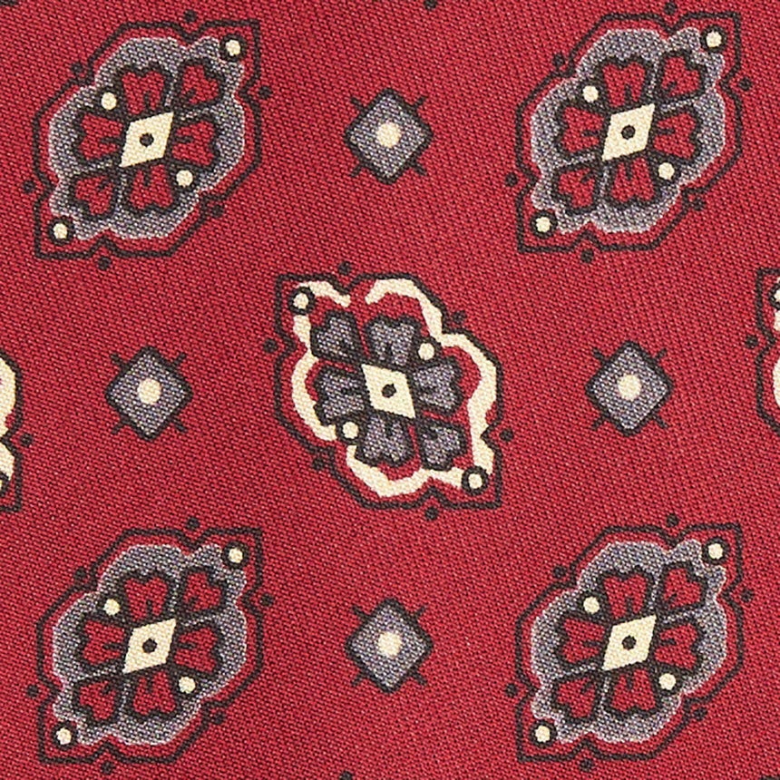 CRAVATTA IN SETA BORDEAUX