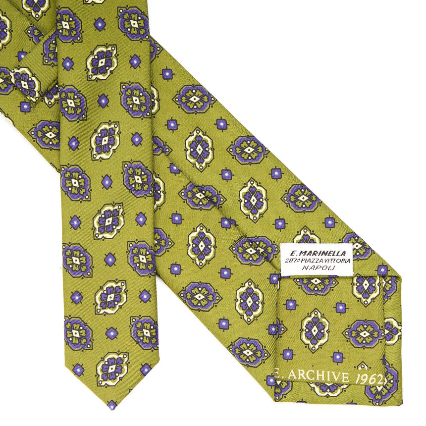 OLIVE GREEN SILK TIE