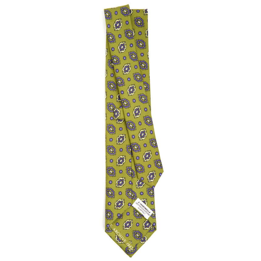 OLIVE GREEN SILK TIE