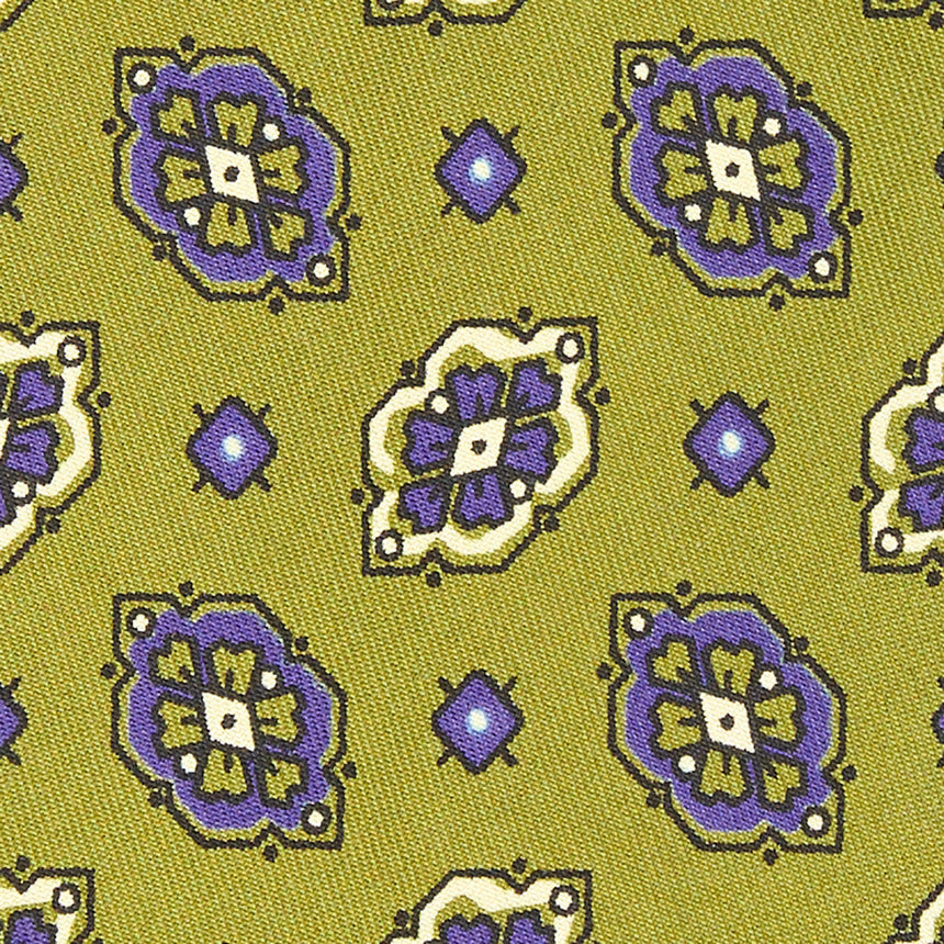 OLIVE GREEN SILK TIE