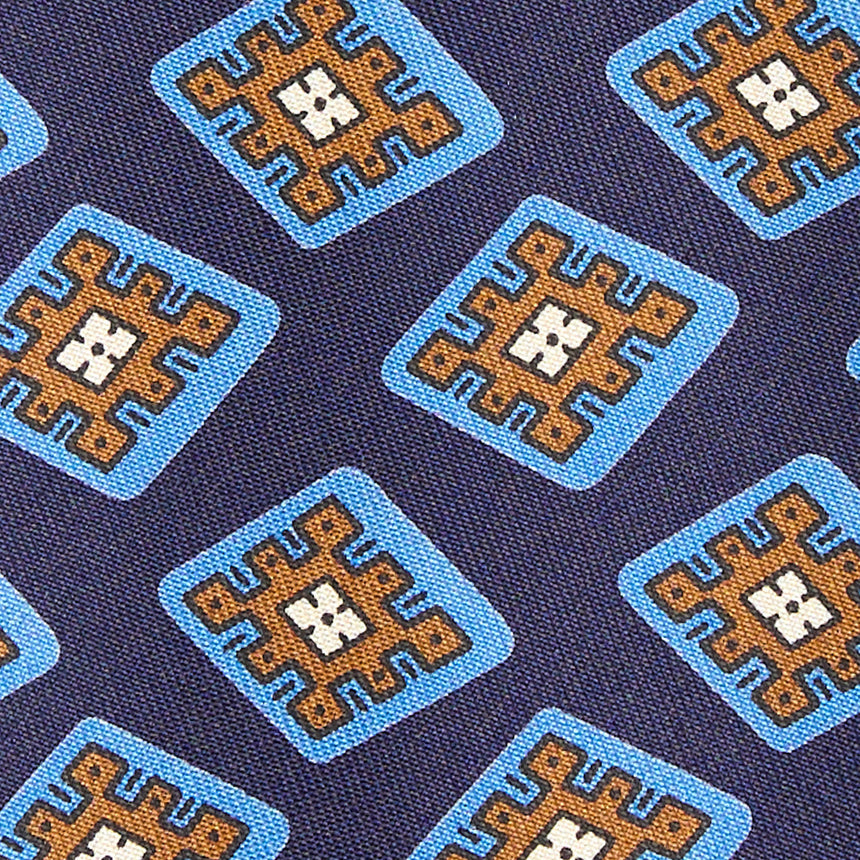 CRAVATTA IN SETA BLU SCURO