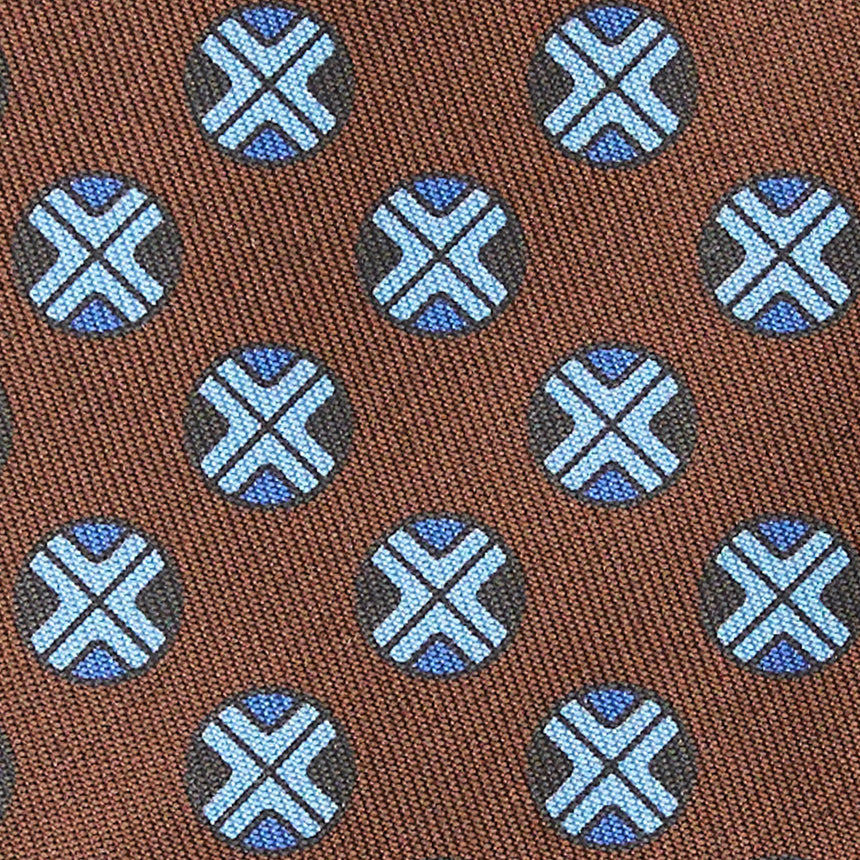 CRAVATTA IN SETA MARRONE SCURO