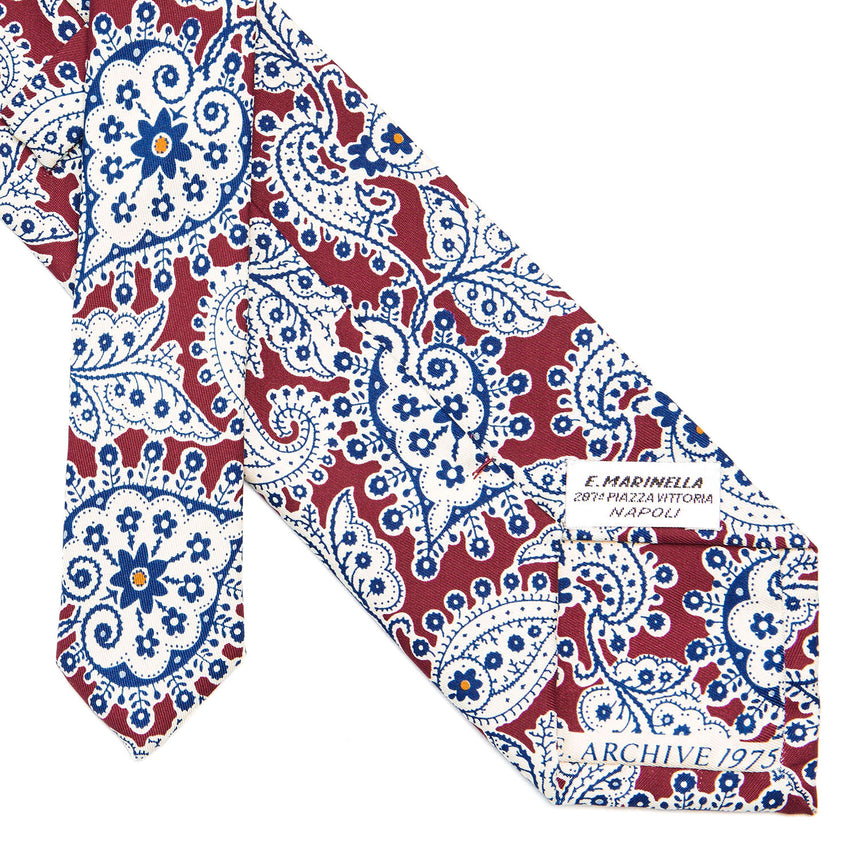 CRAVATTA IN SETA BORDEAUX