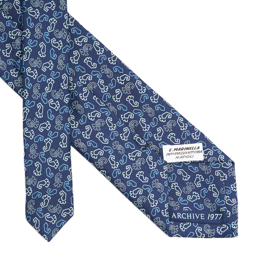 CRAVATTA IN SETA BLU SCURO