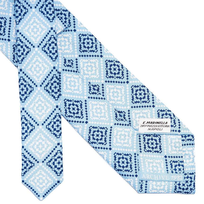 CRAVATTA IN SETA AZZURRA