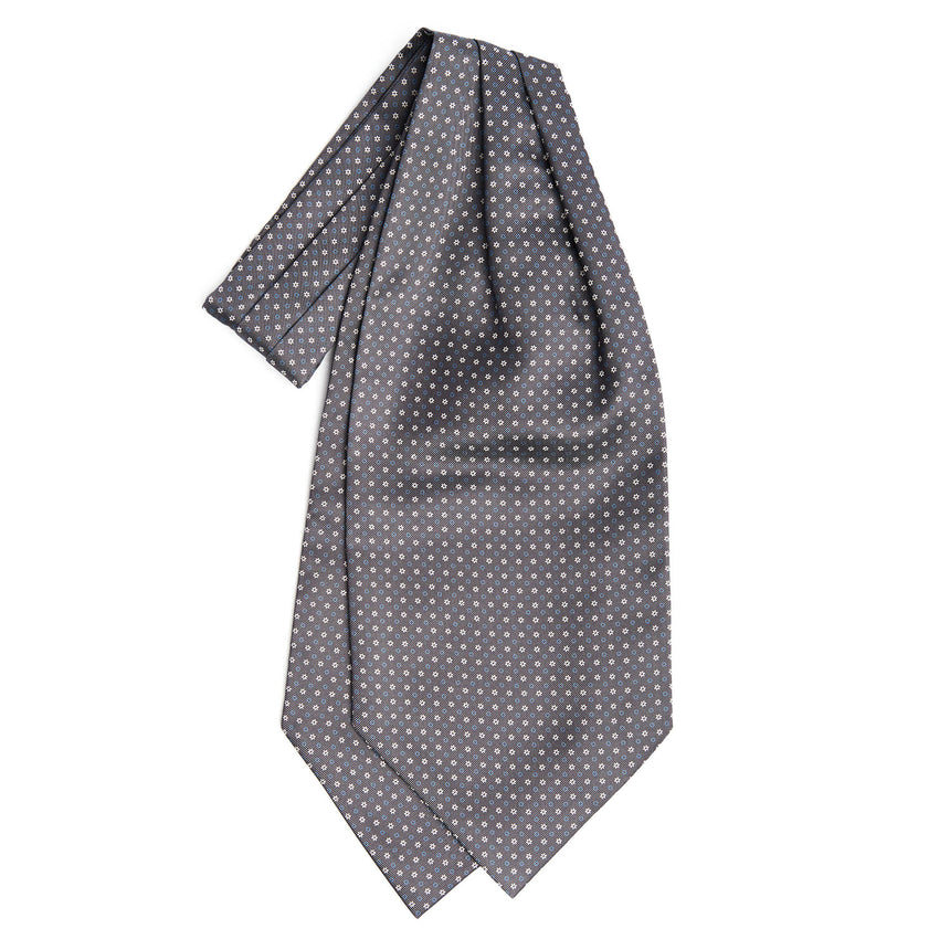 CRAVATTA ASCOT IN SETA GRIGIO SCURO