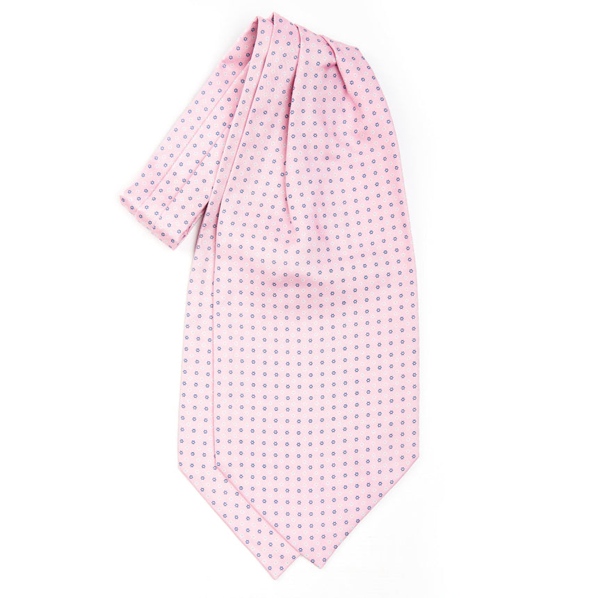 PINK SILK ASCOT TIE