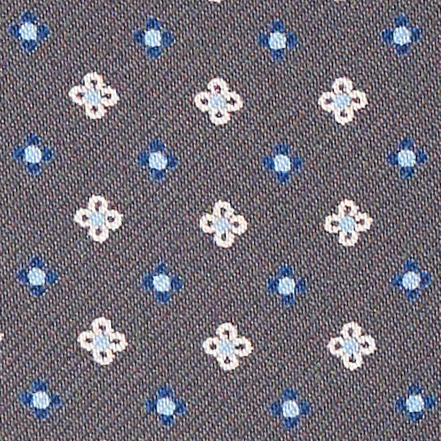 DARK GREY SILK ASCOT TIE