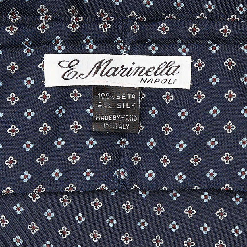 CRAVATTA ASCOT IN SETA BLU SCURO