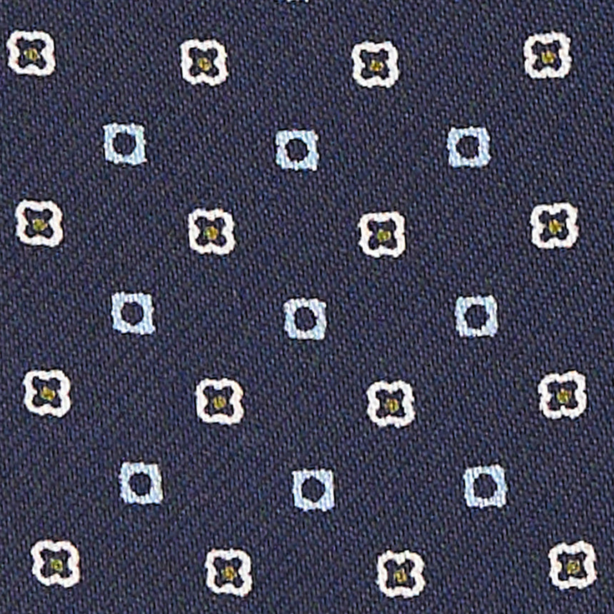 DARK BLUE SILK ASCOT TIE