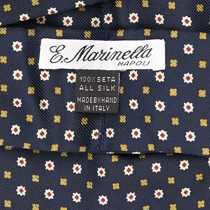 DARK BLUE SILK ASCOT TIE