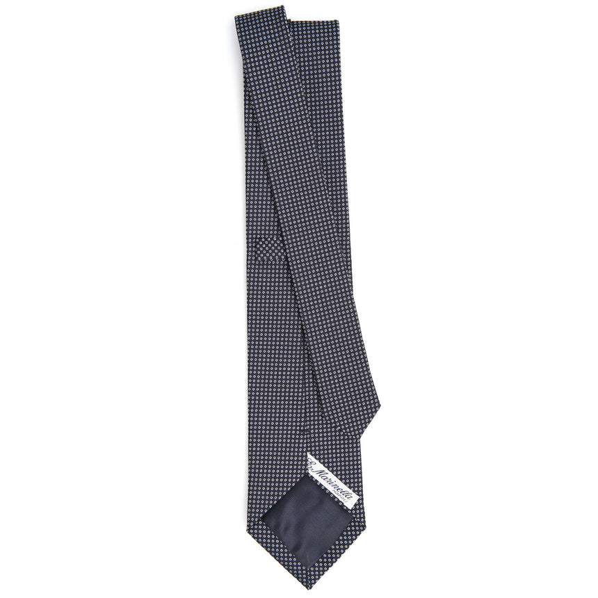 DARK BLUE CEREMONIAL JACQUARD SILK TIE