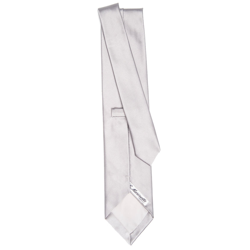 CEREMONIAL GREY SILK SATIN TIE